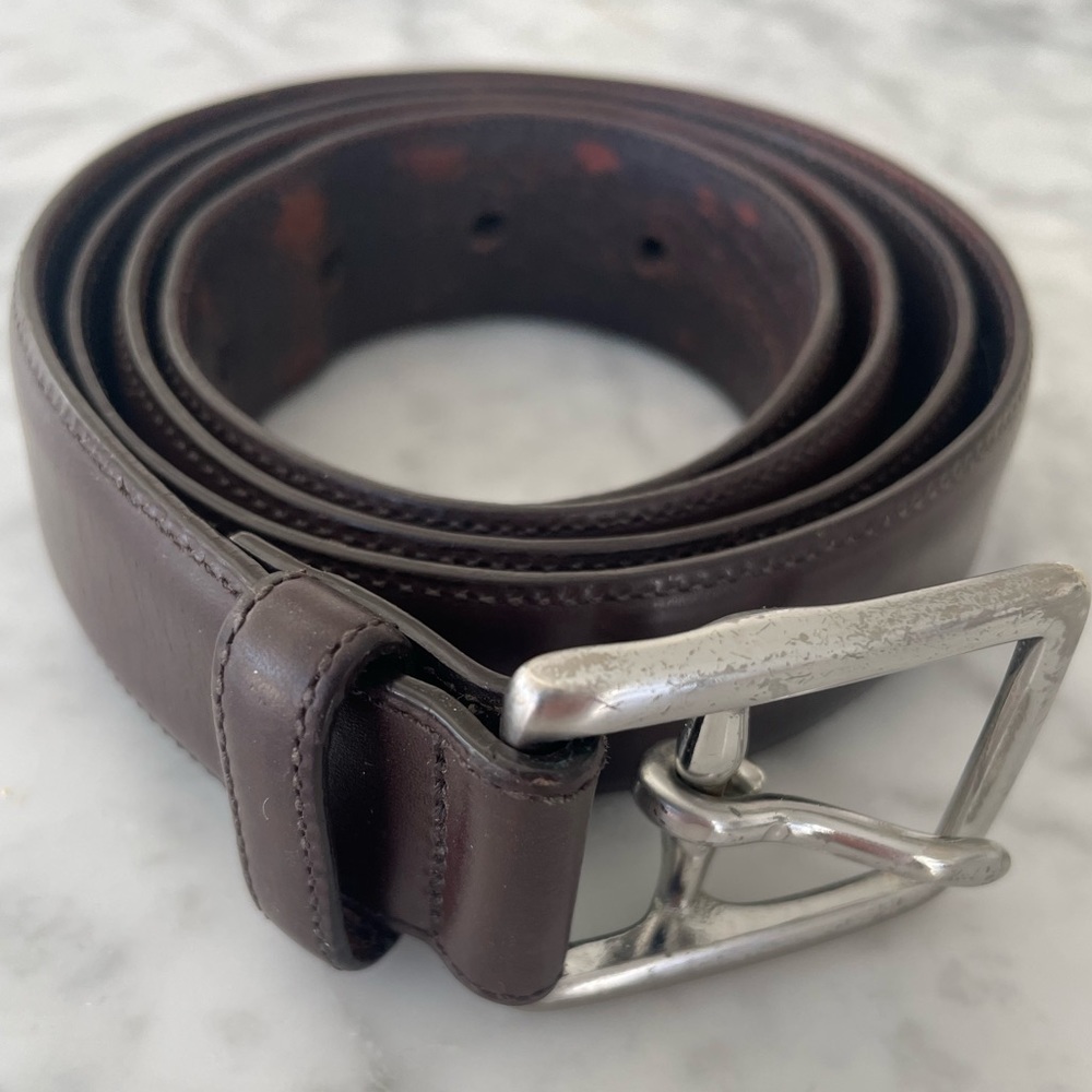 Coach Dark Brown Belt Full Grain Leather size 38